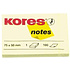 Бумага для записей на клейкой основе "Kores", 75x50 мм, 100 листов, желтый