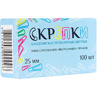 Скрепки цветные треугольные 