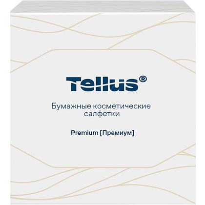 Салфетки косметические Tellus Премиум, 90шт/уп, в кубе - 2