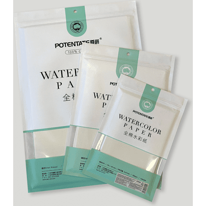 Бумага для акварели "Potentate", хлопок, горячий пресс, 27х39 см, 10 листов - 3