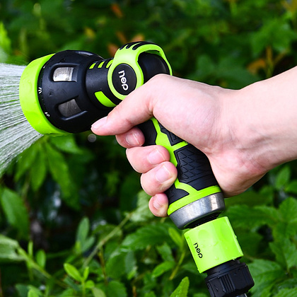 Пистолет-распылитель Deli GS EDL8762, 9 функций, быстросъем, фиксатор курка, черный, зеленый - 6