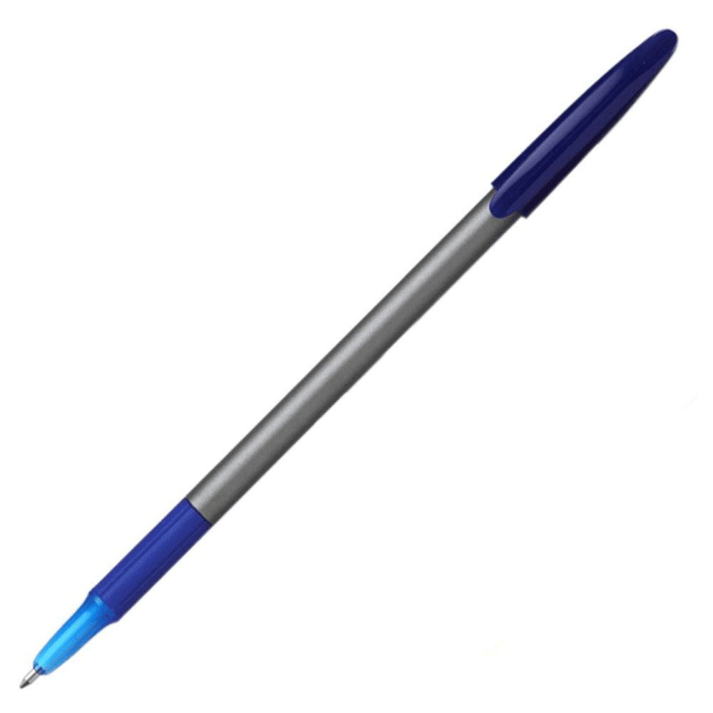 Ручка шариковая "Office Grip", 0.7 мм, серый, стерж. синий - 2