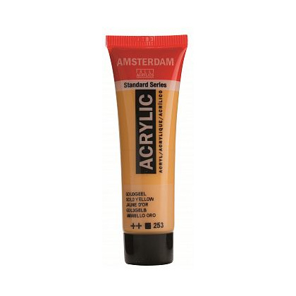 Краски акриловые "Amsterdam", 253 золотисто-желтый, 20 мл, туба