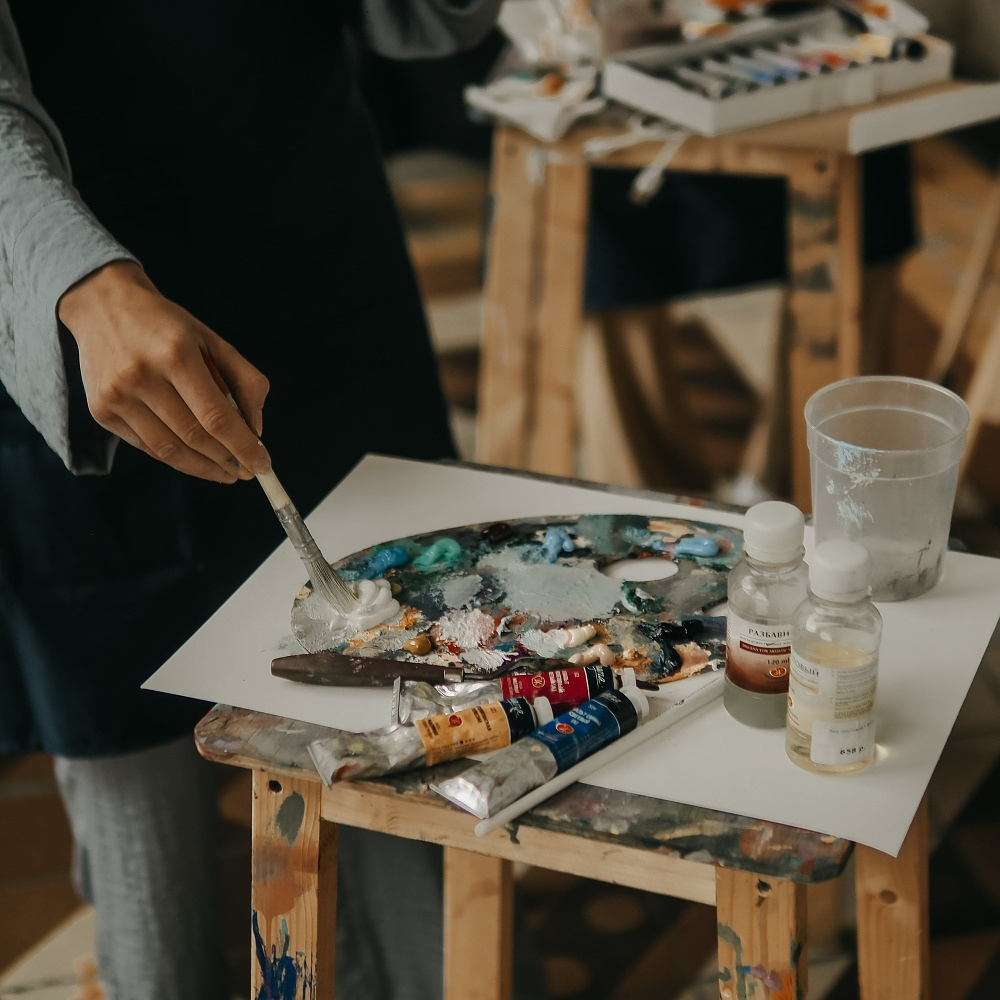 Краски акриловые Ладога, 703 зеленая фц, 100 мл., банка - 4