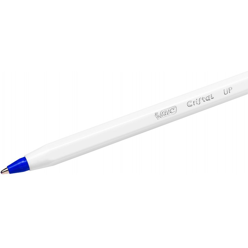 Ручка шариковая "Bic Cristal Up", 0.35 мм, белый, синий, стерж. синий - 4