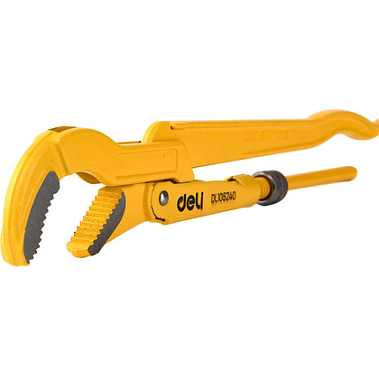 Ключ трубный Deli YS EDL105240 1", тип S, раскрытие губок 40 мм, желтый - 5