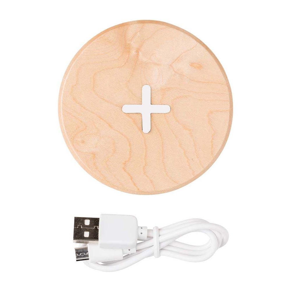 Зарядное устройство (индуктивное) "Wood" беспроводное, коричневый - 3