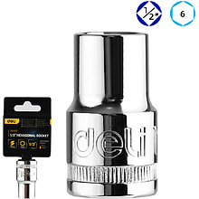 Головка торцевая шестигранная Deli YS EDQ4012 1/2", 12 мм, серебристый