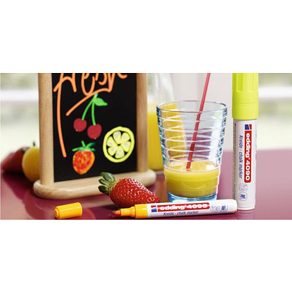 Маркер меловой Edding "4095", желтый - 2