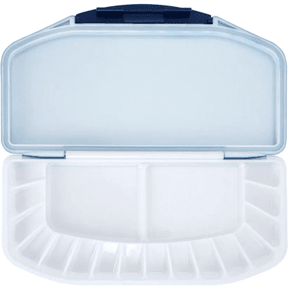 Палитра пластиковая "Белые ночи", прямоугольная, 16 ячеек, с крышкой