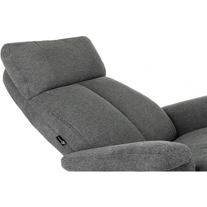 Кресло мягкое Бюрократ Baron, ткань, серый, металл, с пуфом - 9