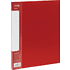 Папка-скоросшиватель А-611 "Стандарт" с карманом, пластик, красный