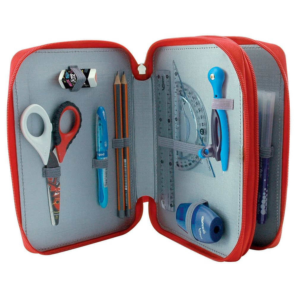 Пенал Maped "Cars", 2 отделения, с наполнением - 2