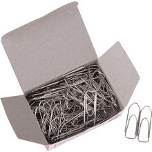 Скрепки "Deli", 28 мм, 100 шт, серебристый