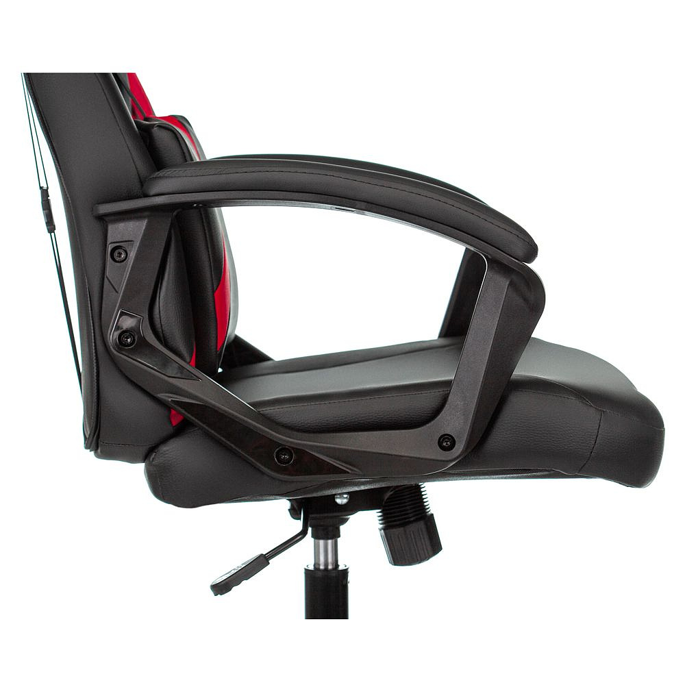 Кресло игровое "Zombie DRIVER", экокожа, пластик, черный, красный - 9