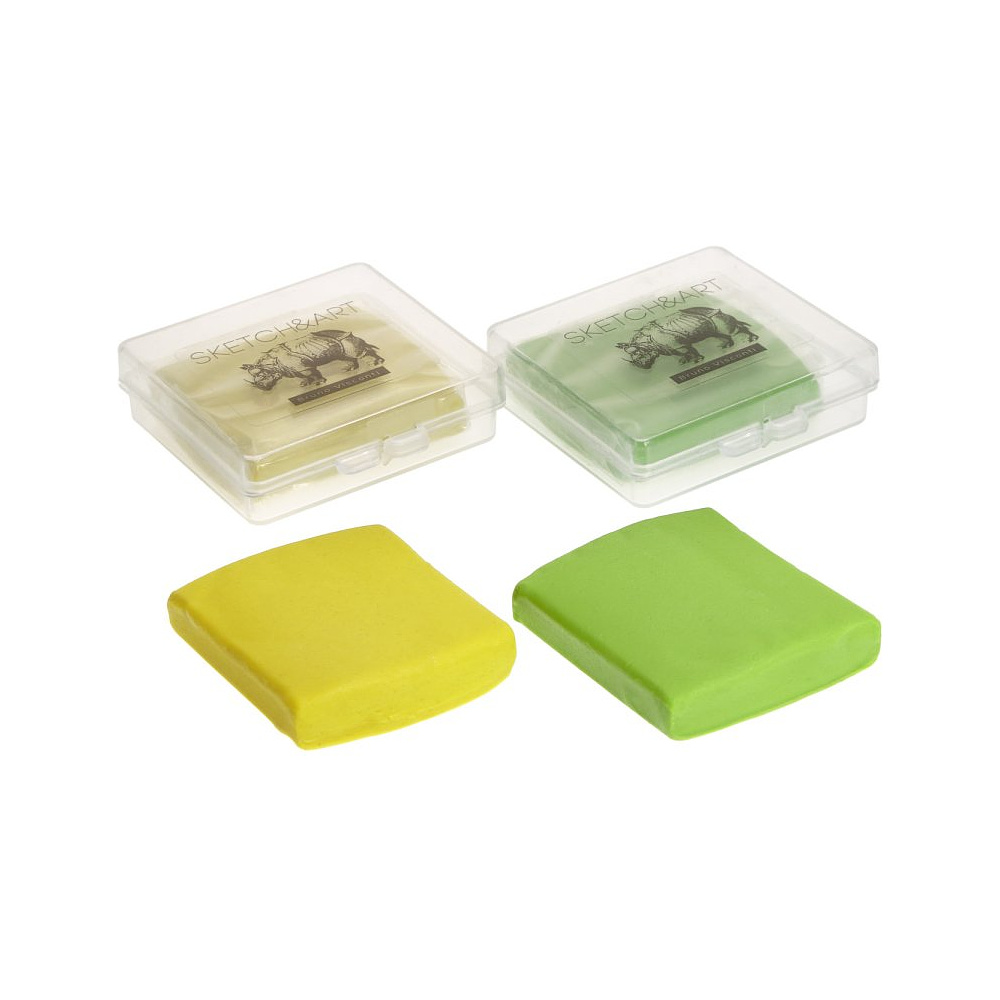 Ластик-клячка "Sketch&Art", 1 шт, желтый, зеленый