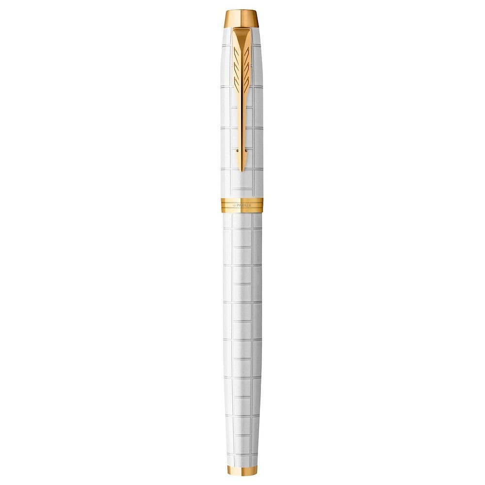 Ручка перьевая Parker "IM Premium Pearl GT", F, белый, золотистый, патрон синий - 3