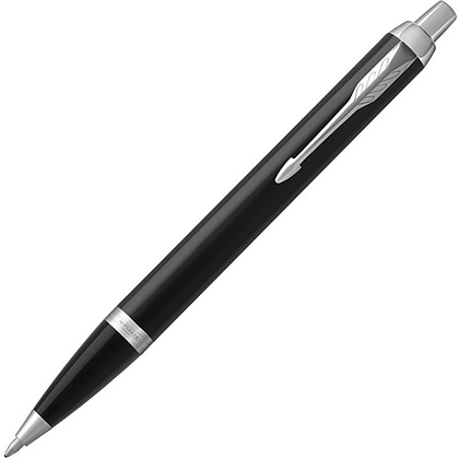 Ручка шариковая автоматическая "Parker IM Black CT", 0,7 мм, черный, серебристый, стержень синий