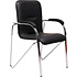 Кресло для посетителей SitUp Samba Chrome, экокожа черный