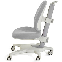 Кресло детское Ergosmart Gulliver, ткань, пластик, корпус белый, с чехлом салатовым, серый