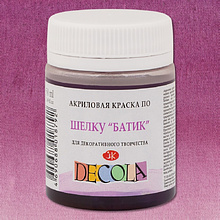 Краска акриловая по шелку перламутровая "Декола", 624 слива, 50 мл., банка