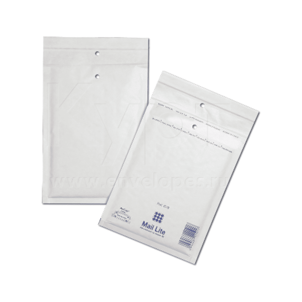 Конверт с воздушно-пузырчатой пленкой D/14, 100 шт, белый