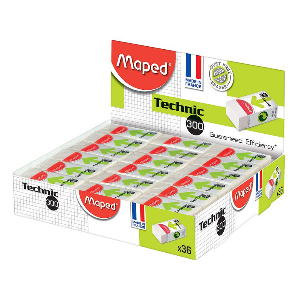 Ластик Maped "Technic 300", 1 шт, белый - 2