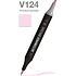 Маркер перманентный двусторонний "Sketchmarker Brush", V124 розовые кружева