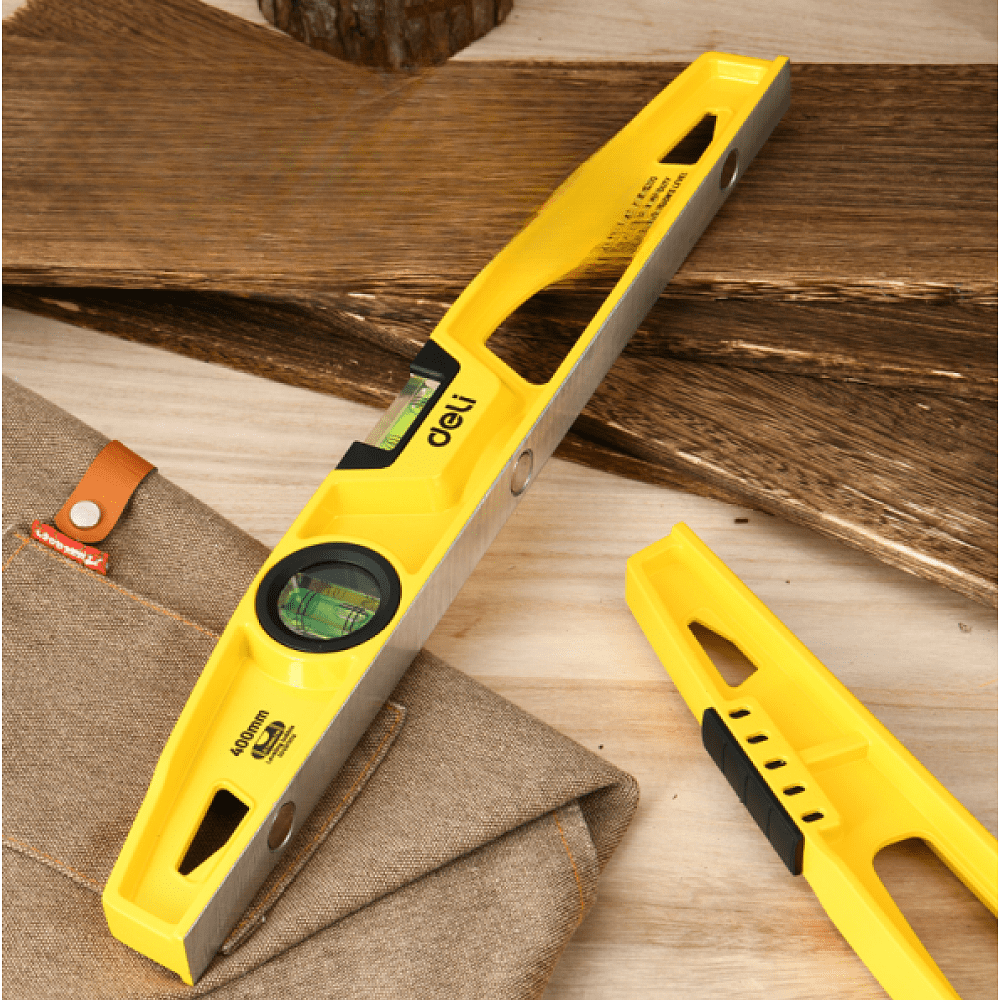 Уровень строительный  Deli YS EDL290400Q, литой, 400 мм, с двойным обзором, пузырьковый - 2