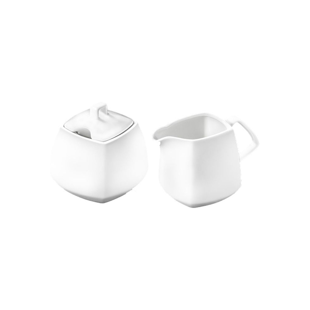 Набор посуды сахарница и сливочник "WL-995028/2C", фарфор, белый