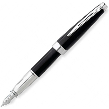 Ручка перьевая "Cross Aventura", M, черный, серебристый, патрон черный