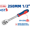 Ключ трещоточный DongCheng HD032103 1/2", 293 мм, 45 зубьев - 2