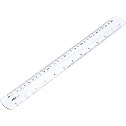 Линейка "Deli EG00312", 30 см, прозрачный - 3