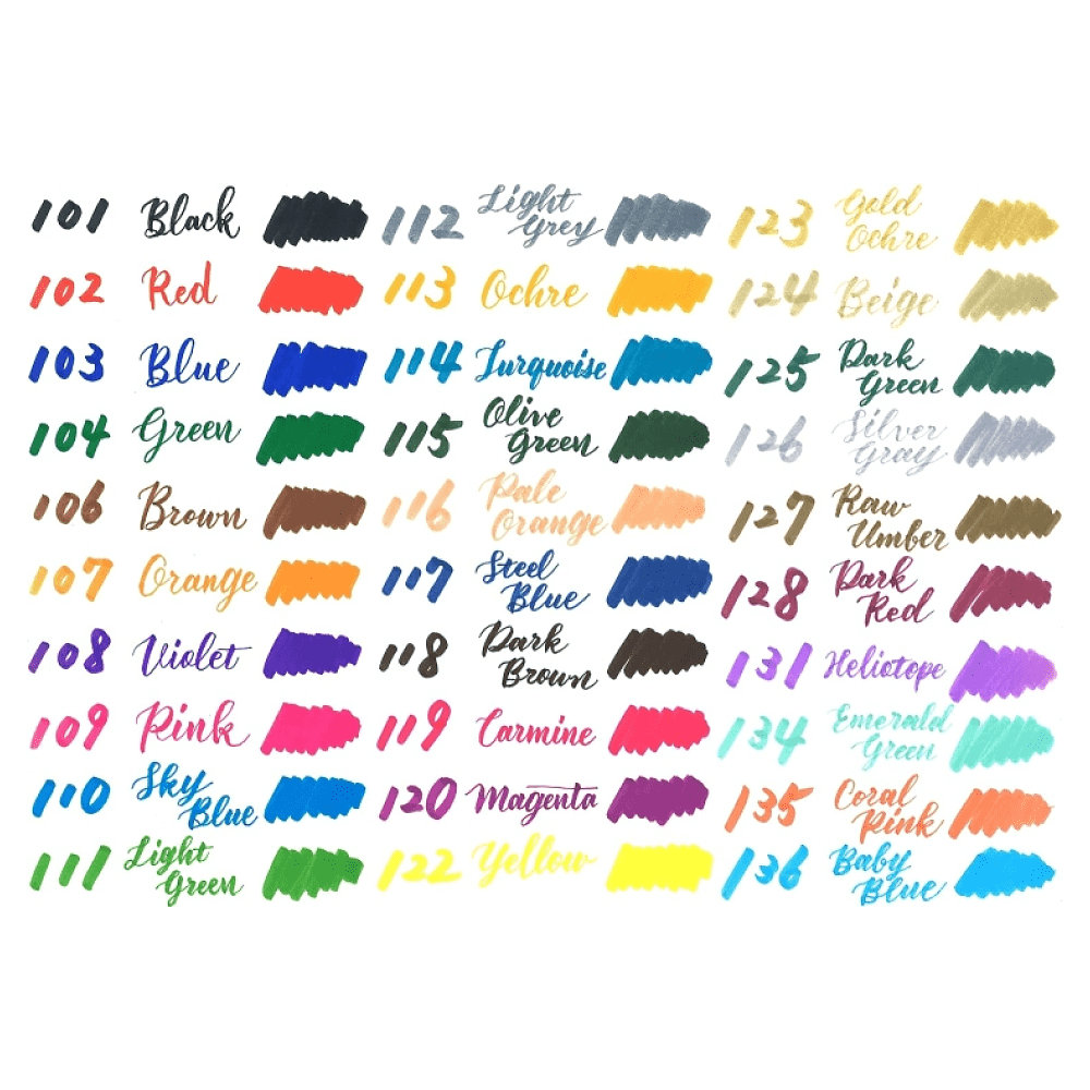 Маркер-кисть "Brush Sign pen twin", 30 шт - 3