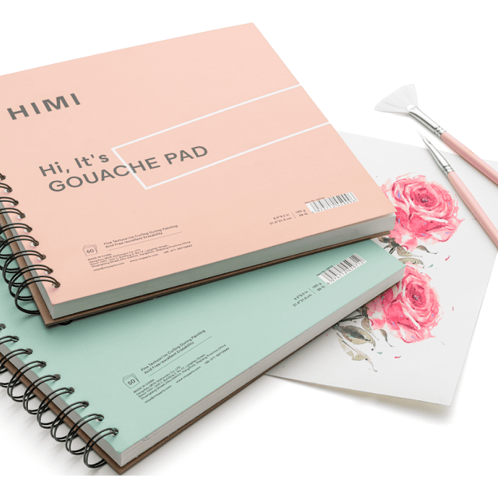 Скетчбук "Himi", 21.6x21.6 см, 160 г/м2, 50 листов, розовый  - 11