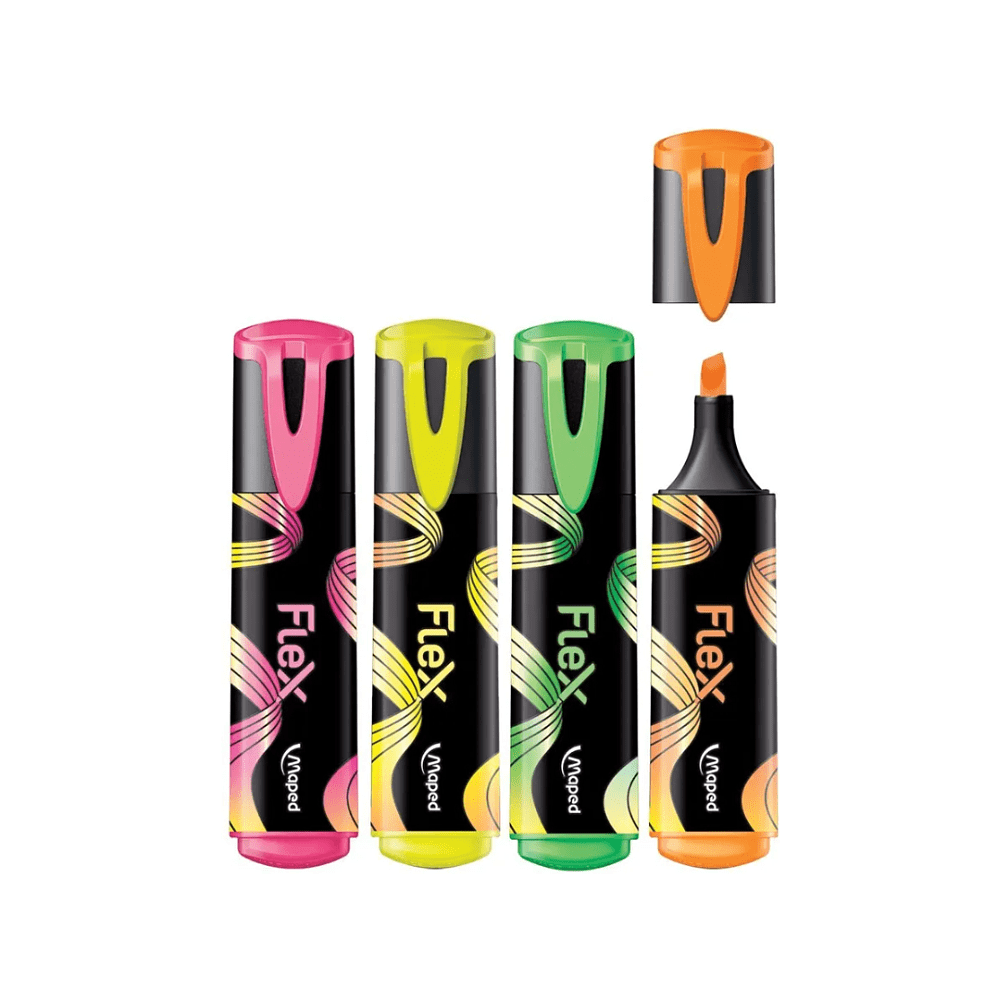 Набор текстовых маркеров Maped "Fluo Flex", 4 шт, ассорти - 2