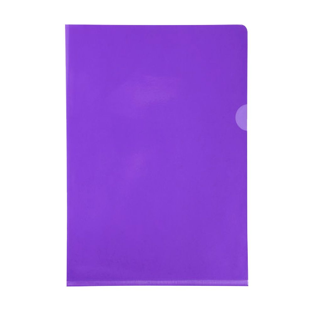 Папка-уголок "Exacompta", А4, 130 мк, ПВХ, прозрачный, фиолетовый