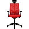 Кресло для руководителя "Nature II Slider", каркас черный, ткань, пластик, красный - 2