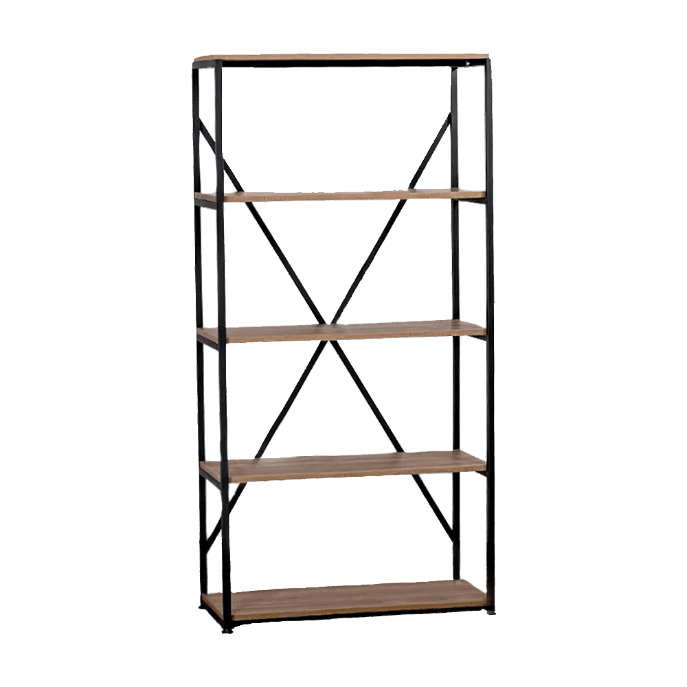 Стеллаж "Loft CH-1", 800х350х1620 мм, черный, табачный крафт