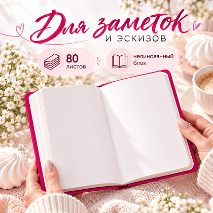 Блокнот "Минск. Троицкое", А6, 80 листов, нелинованный, розовый - 3