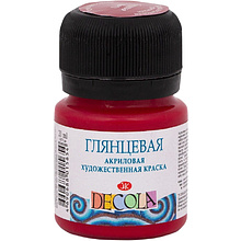 Краска акриловая глянцевая "Декола", 325 бордовая, 20 мл., банка