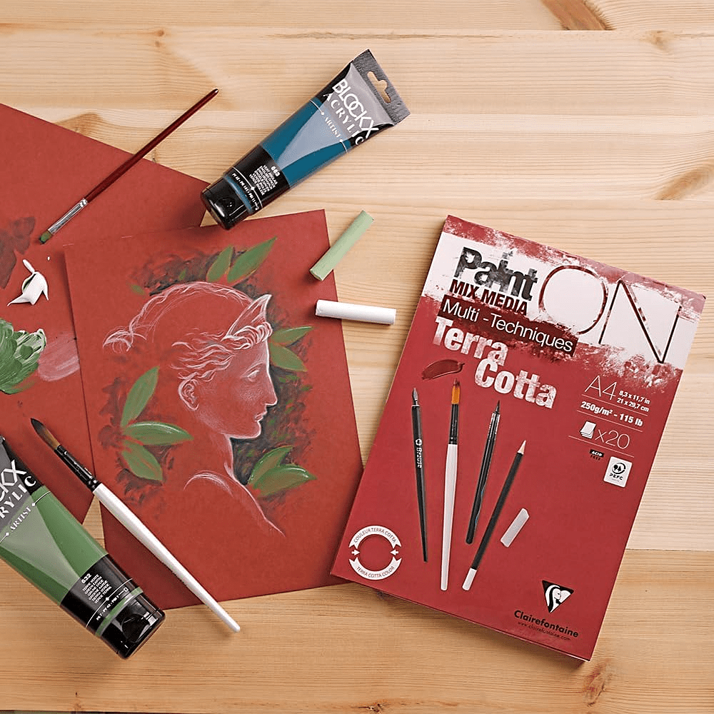 Блок-склейка "Paint'On", А3, 250г/м2, 20 листов, терракотовая бумага - 2