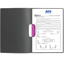 Папка с клипом "Duraswing Color", антрацит, фиолетовый клип