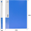 Папка с зажимом и карманом "Deli", А4, синий - 2