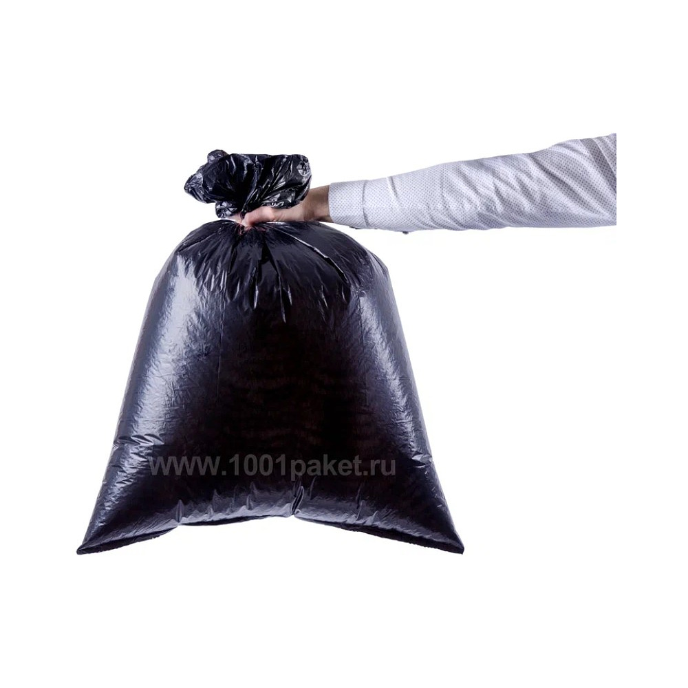 Мешки для мусора Ромашка Эконом, 240 л, ПВД, 20 мкм, 86х125 см, 10 шт/рулон, черный - 2
