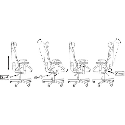 Кресло игровое Бюрократ "VIKING KNIGHT N1 Fabric", ткань, металл, синий - 15