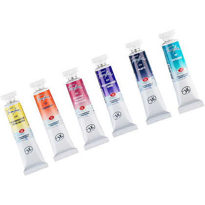 Краски акварельные "Белые ночи полночь закат", набор 6 цветов, тубы - 6