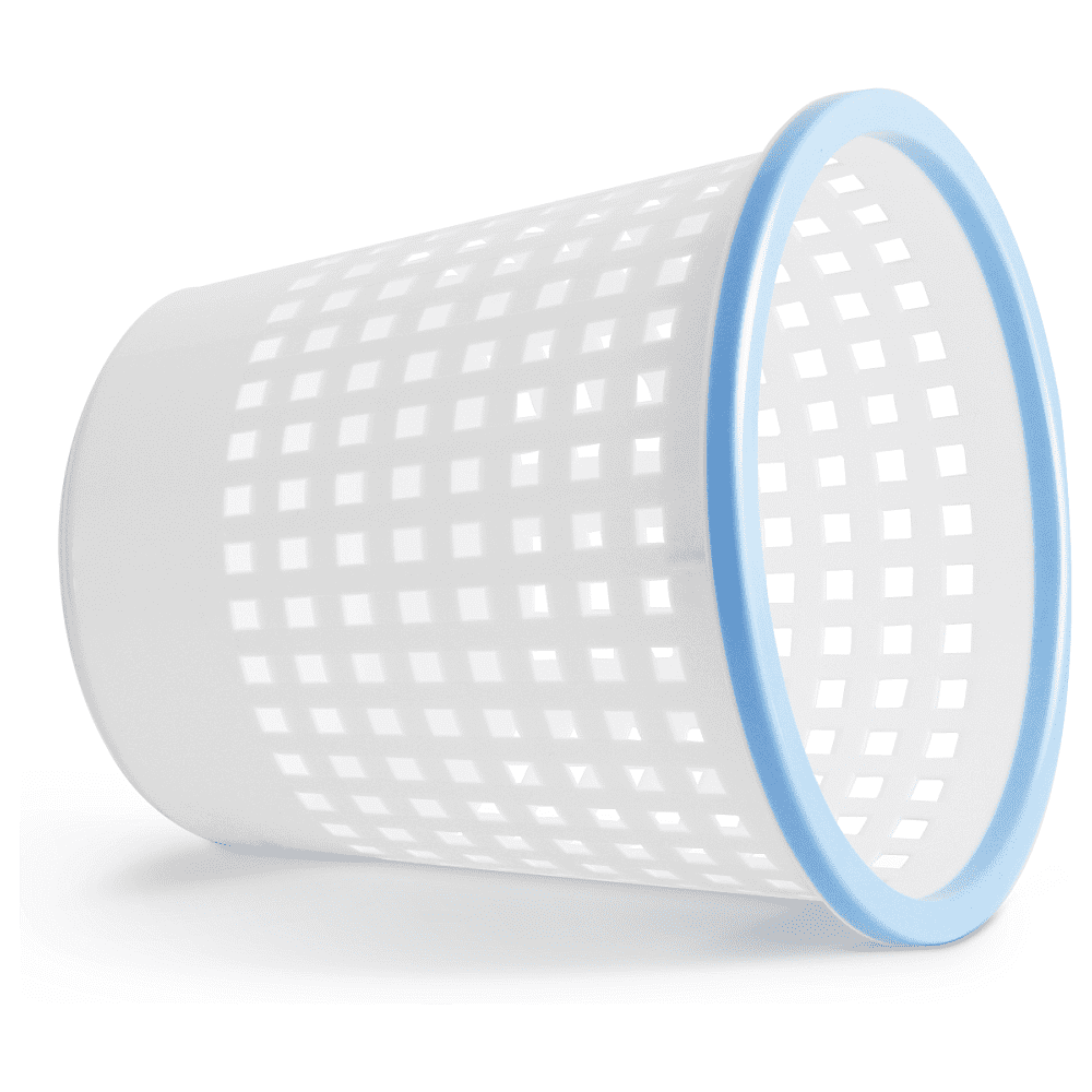 Урна для мусора "Deli", 11.5 л, пластик, белый, голубой - 2