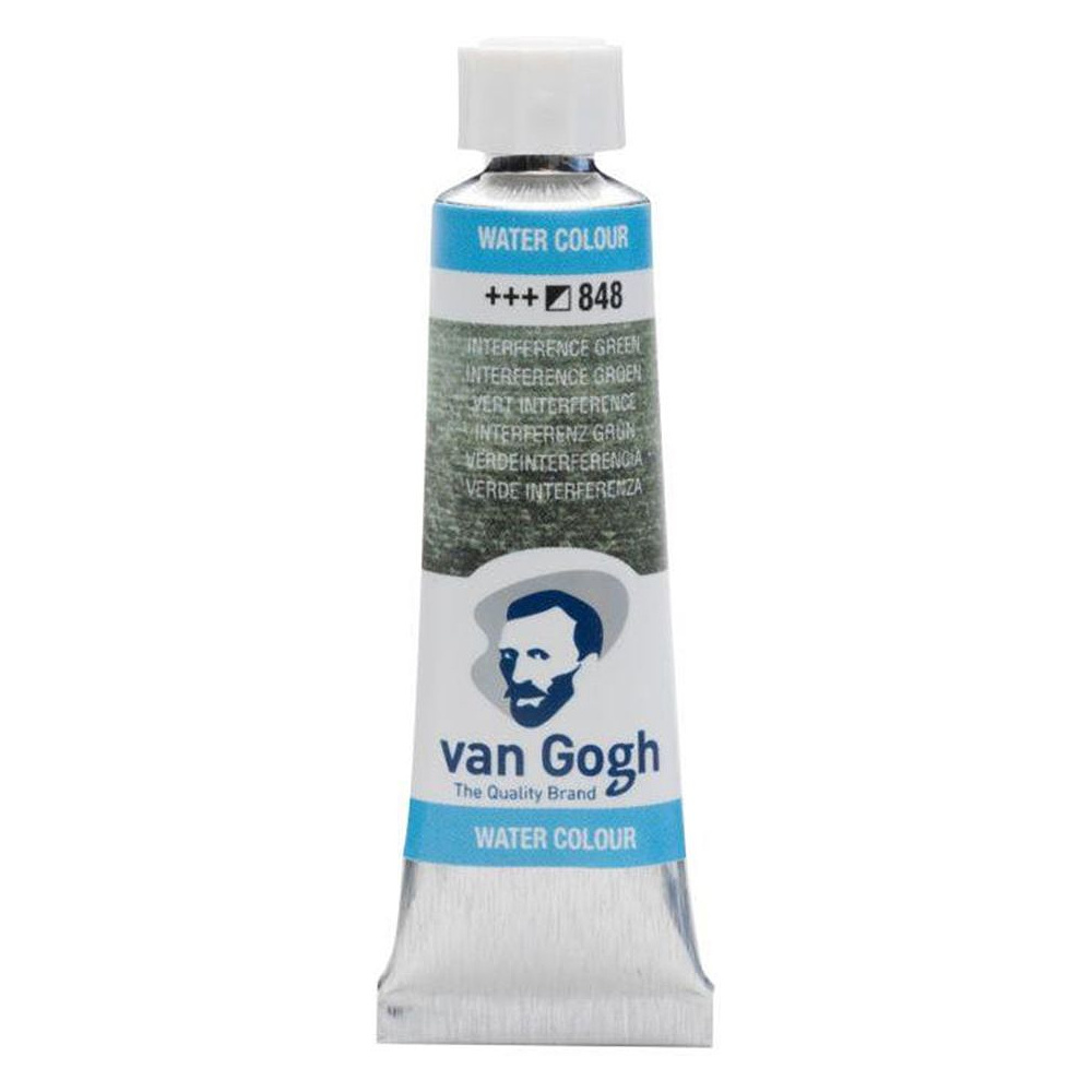 Краски акварельные "Van Gogh", 848 интерферентный зеленый, 10 мл, туба