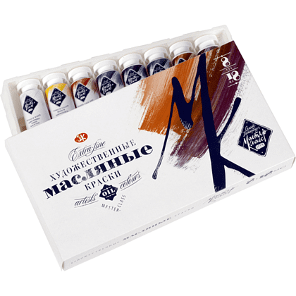 Краски масляные "Мастер-класс", 8 цветов, 18 мл, туба